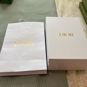 Dior empty box and shopping bag